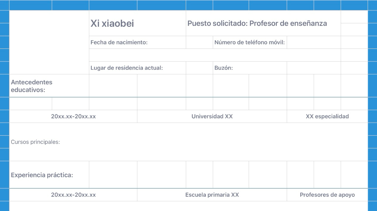 Currículum del profesor